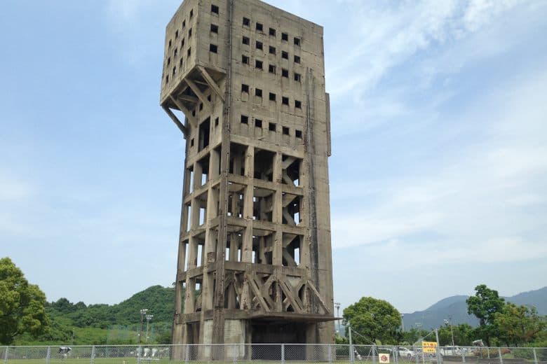 Förderturm der Shime-Kohlenmine