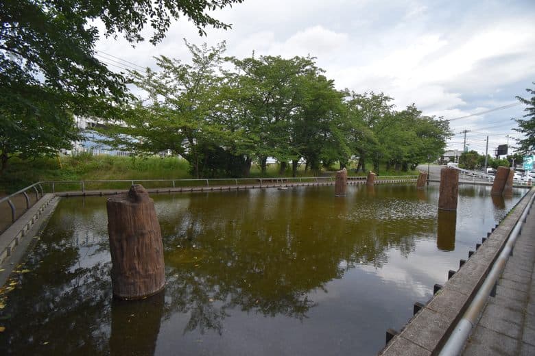 Ruinen der Sagami-Flussbrücke